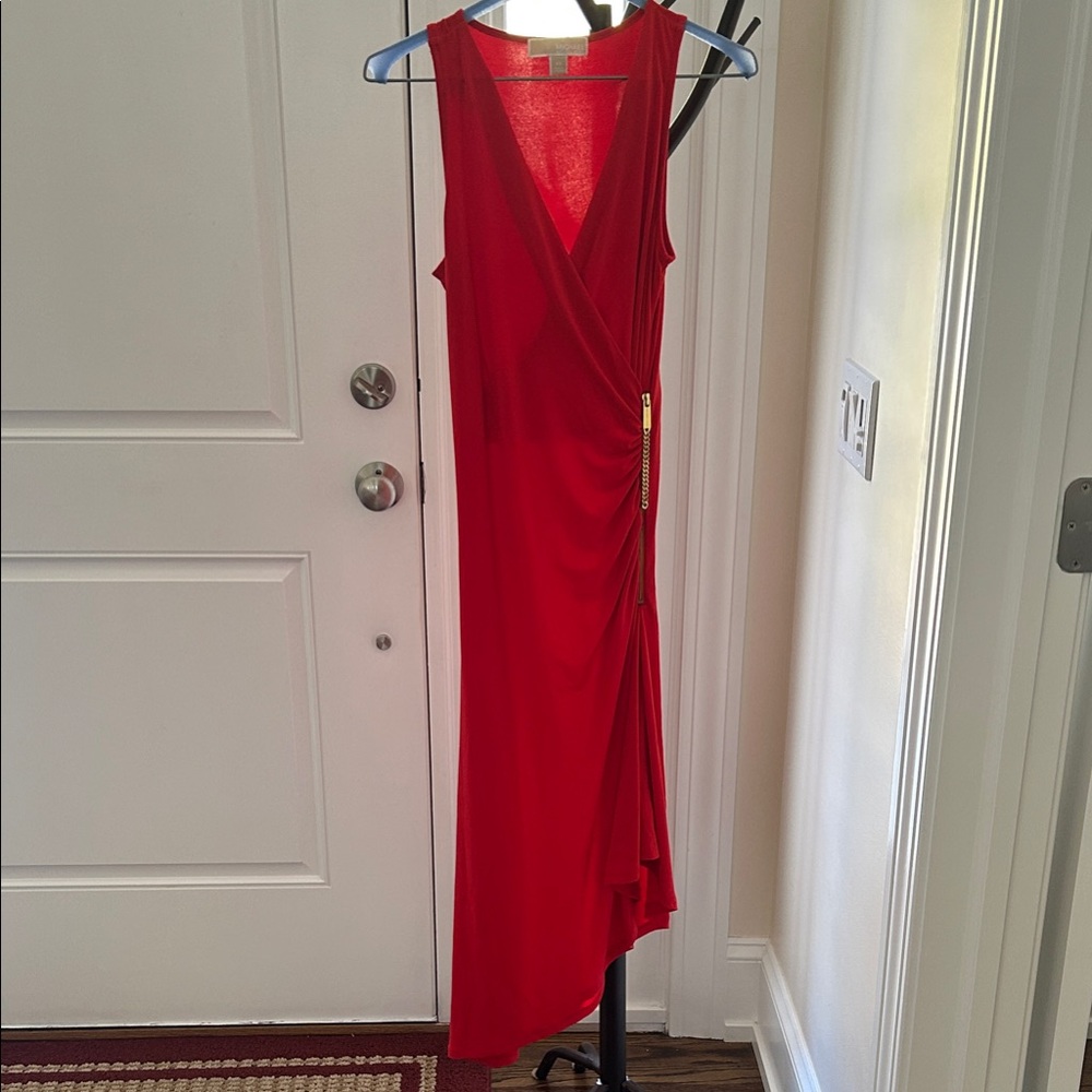 Michael Kors Asymmetrical Red Dress